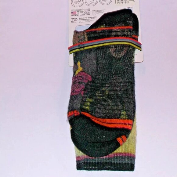 SmartWool Outdoor Afro Hike Print Light Cushion Unisex Crew Socks Mens Large NWT - Picture 5 of 7
